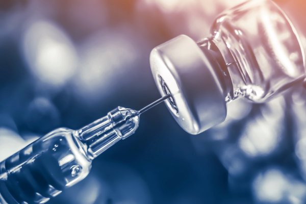 Image of vaccine glass syringe