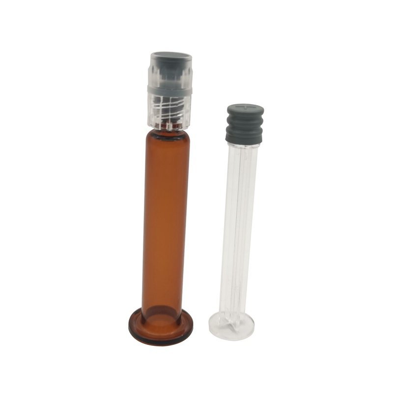 2.25ml glass syringe amber luer lock 1