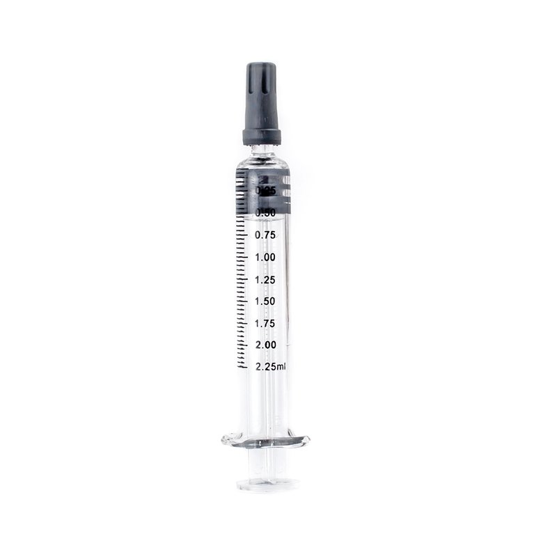 2.25ml glass syringe with luer slip cap