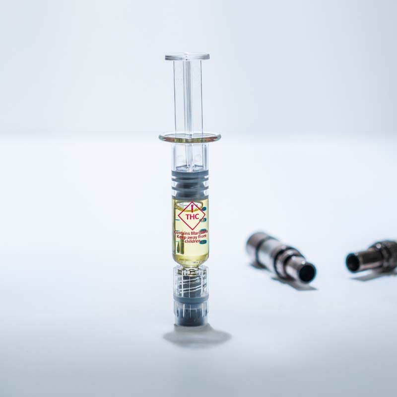 image of a THC distillate syringe