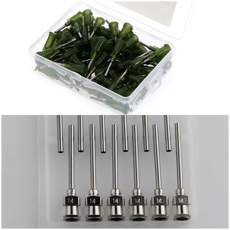 Picture of blunt tip needles with plastic and metal base-Noterdpfs.com