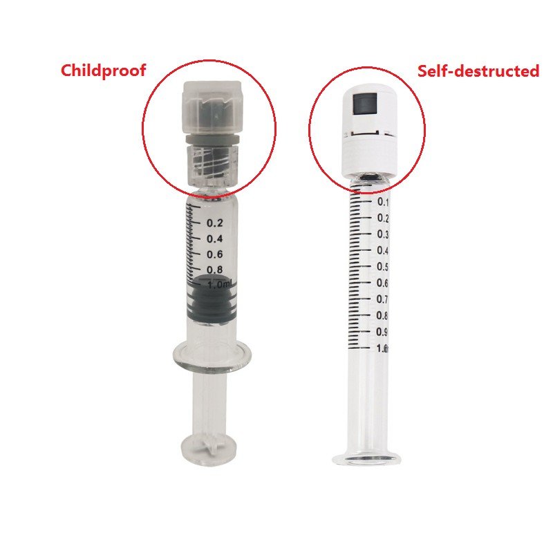 image of childproof and self-constructed glass syringe