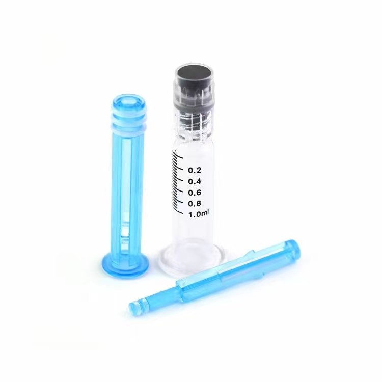 image of disassembled air-release syringe