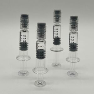 image of empty distillate syringes