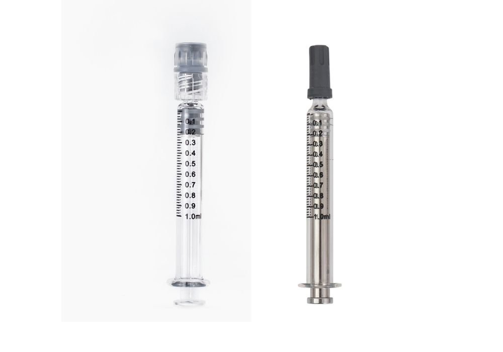 image of 1ml thin glass rso syringe