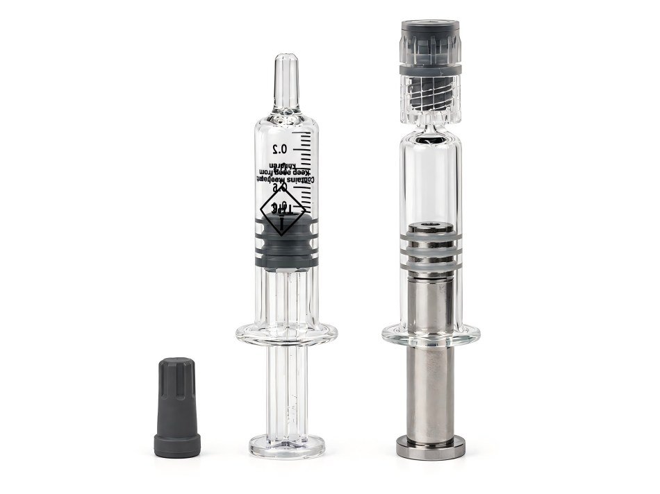Empty co2 oil syringes