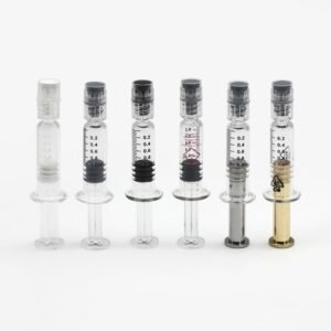 picture of different empty THC syringes