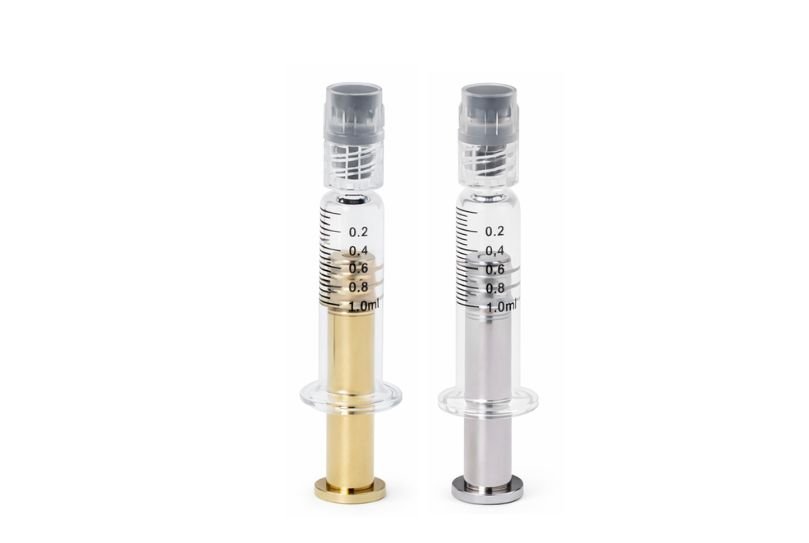 dab distillate syringe with metal plungers