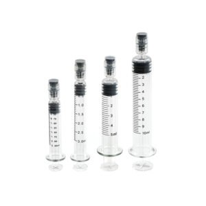 image of 2 3 5 10ml glass syringes