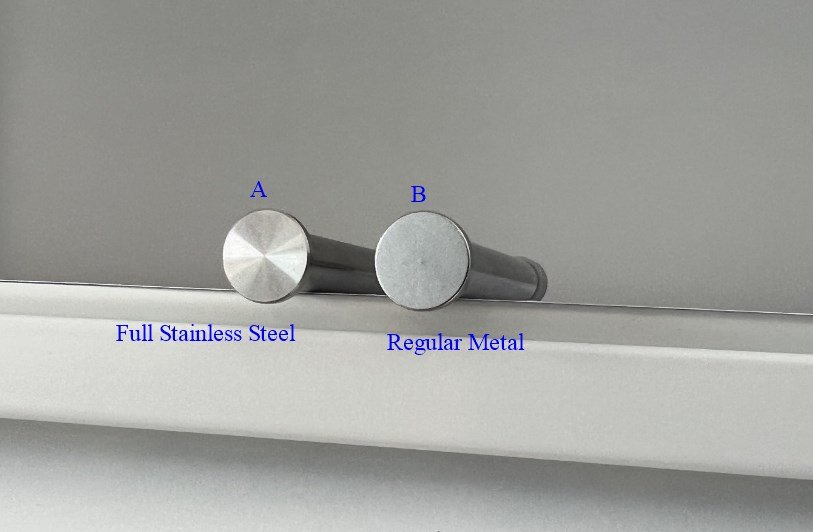 Comparison of full stainless steel plunger and regular metal plunger